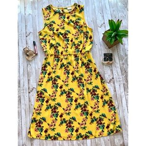 A New Day yellow floral summer sleeveless dress